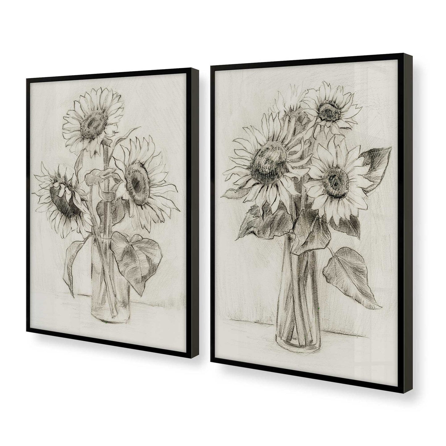 [Color:Satin Black], Picture of art in a Satin Black frame at an angle