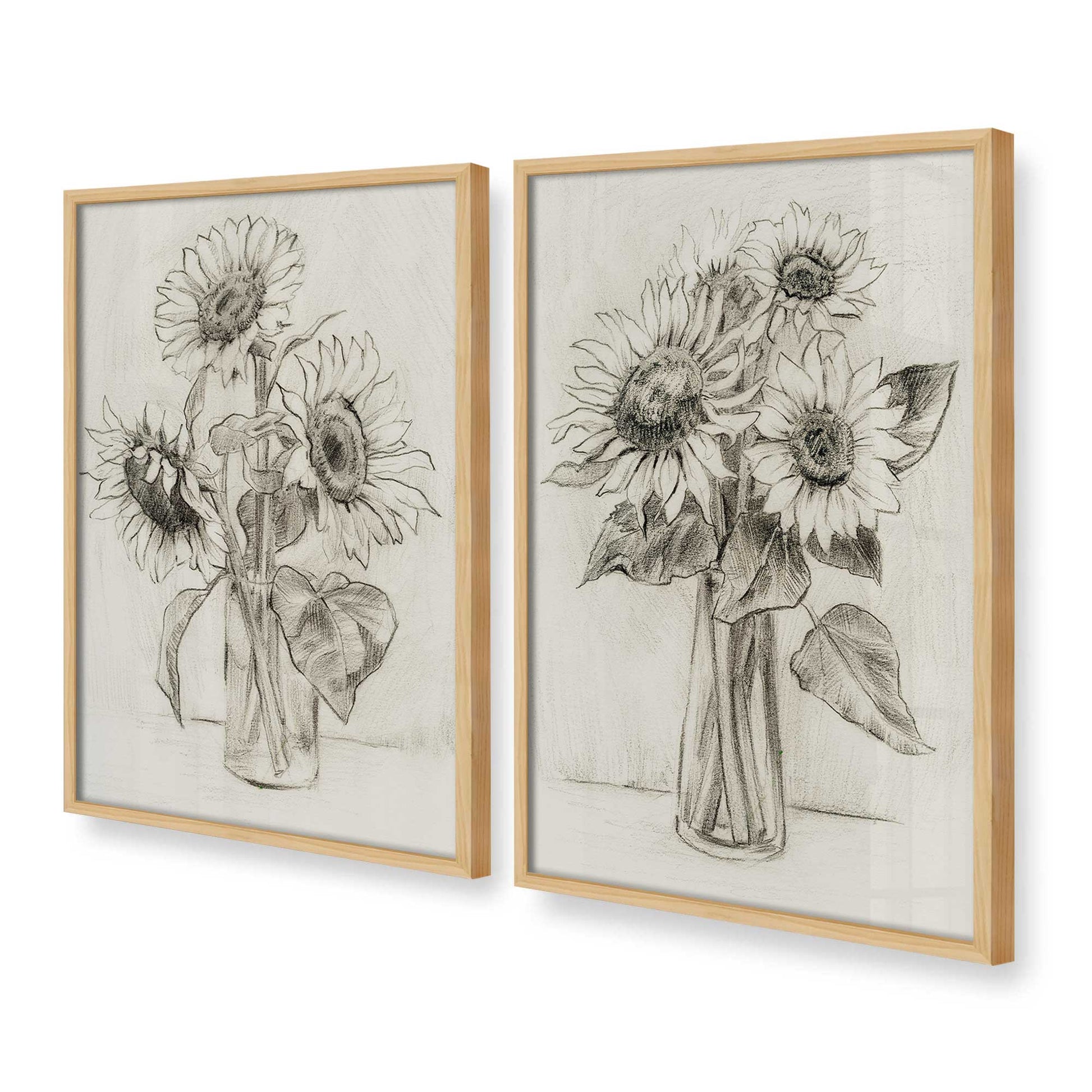 [Color:American Maple], Picture of art in a American Maple frame at an angle