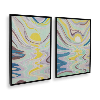 [Color:Satin Black], Picture of art in a Satin Black frame at an angle
