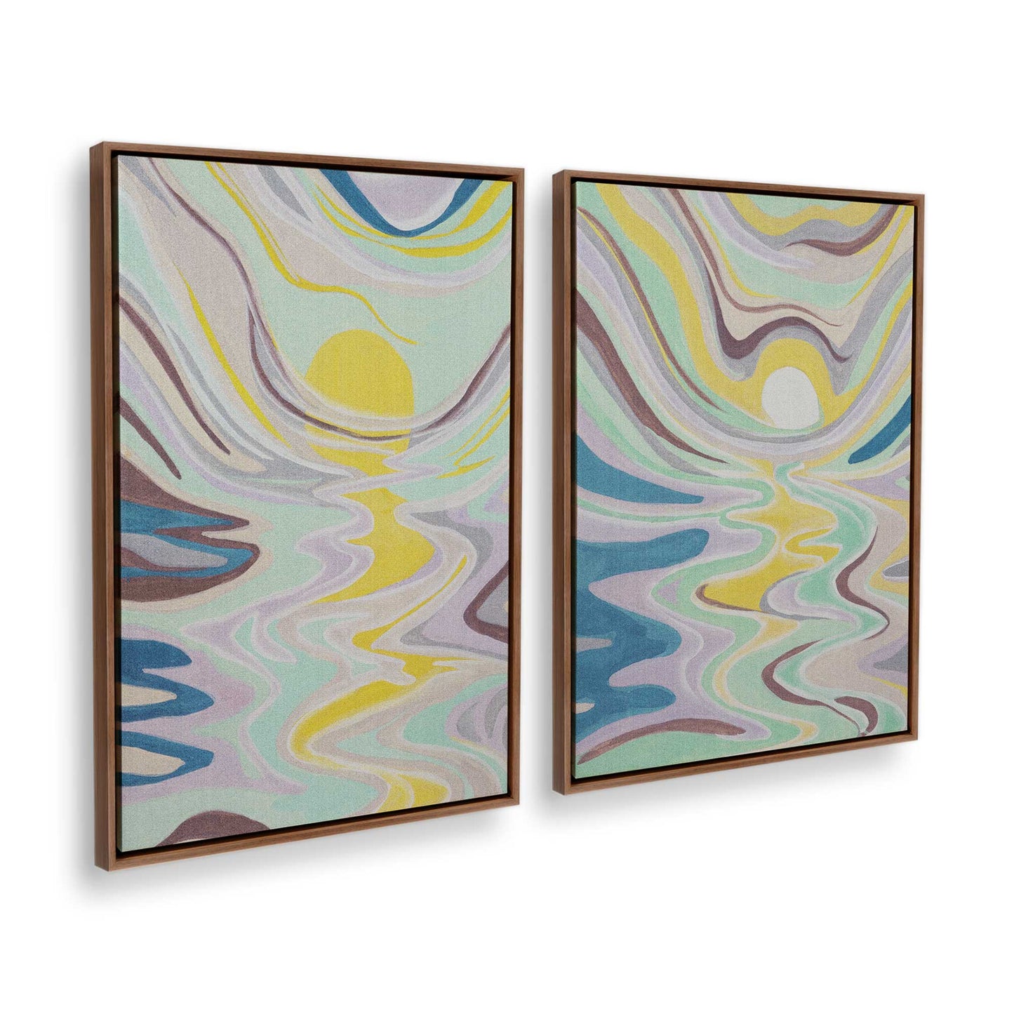 [Color:Walnut], Picture of art in a Walnut frame at an angle