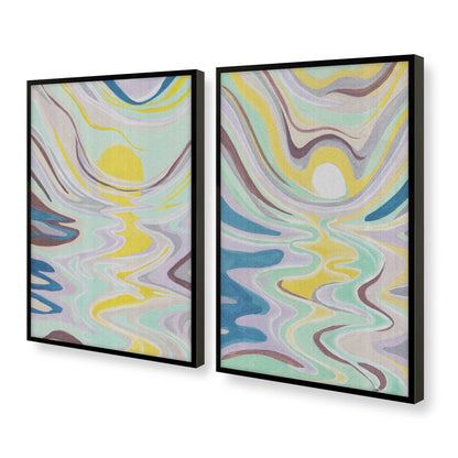 [Color:Satin Black], Picture of art in a Satin Black frame at an angle