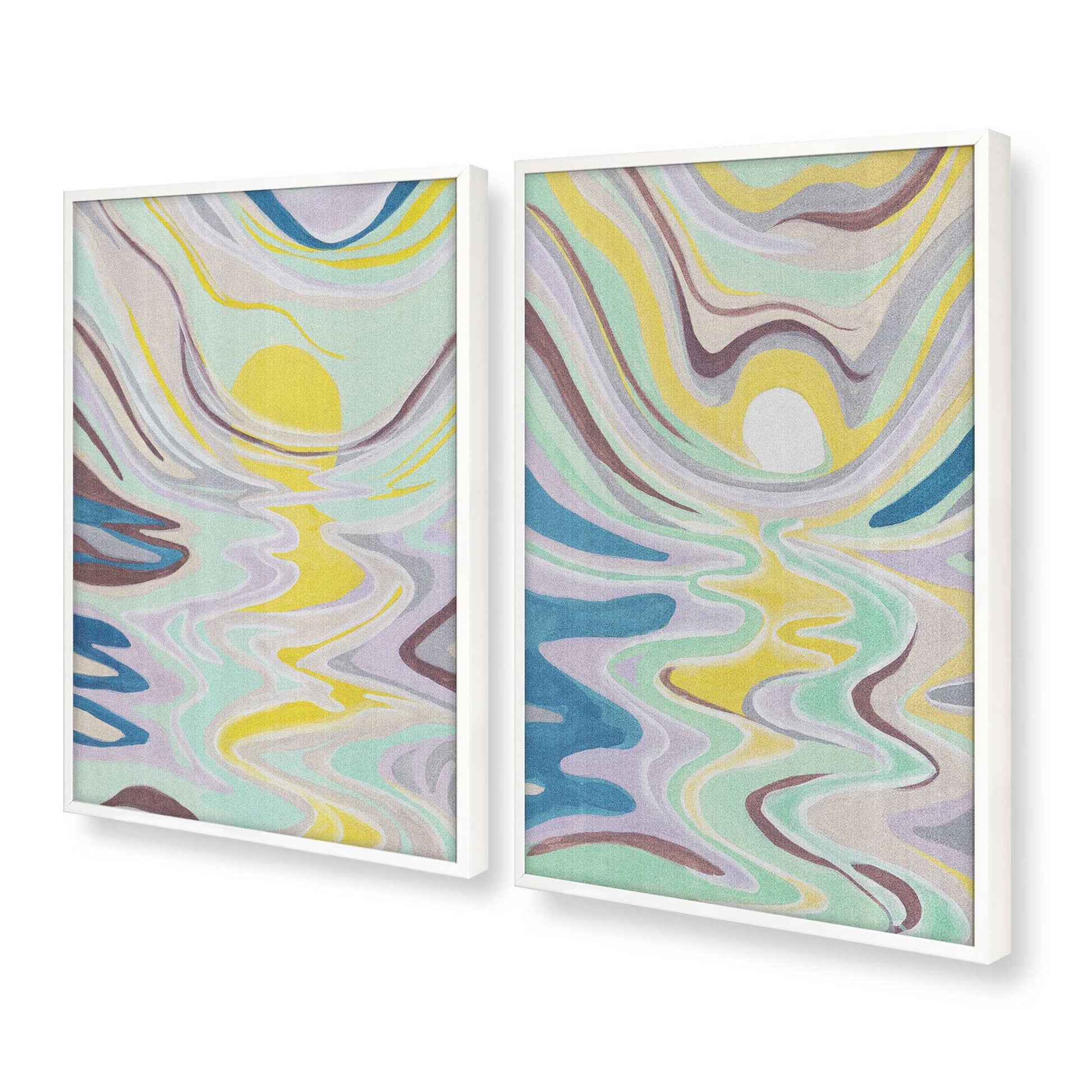 [Color:Opaque White], Picture of art in a Opaque White frame at an angle