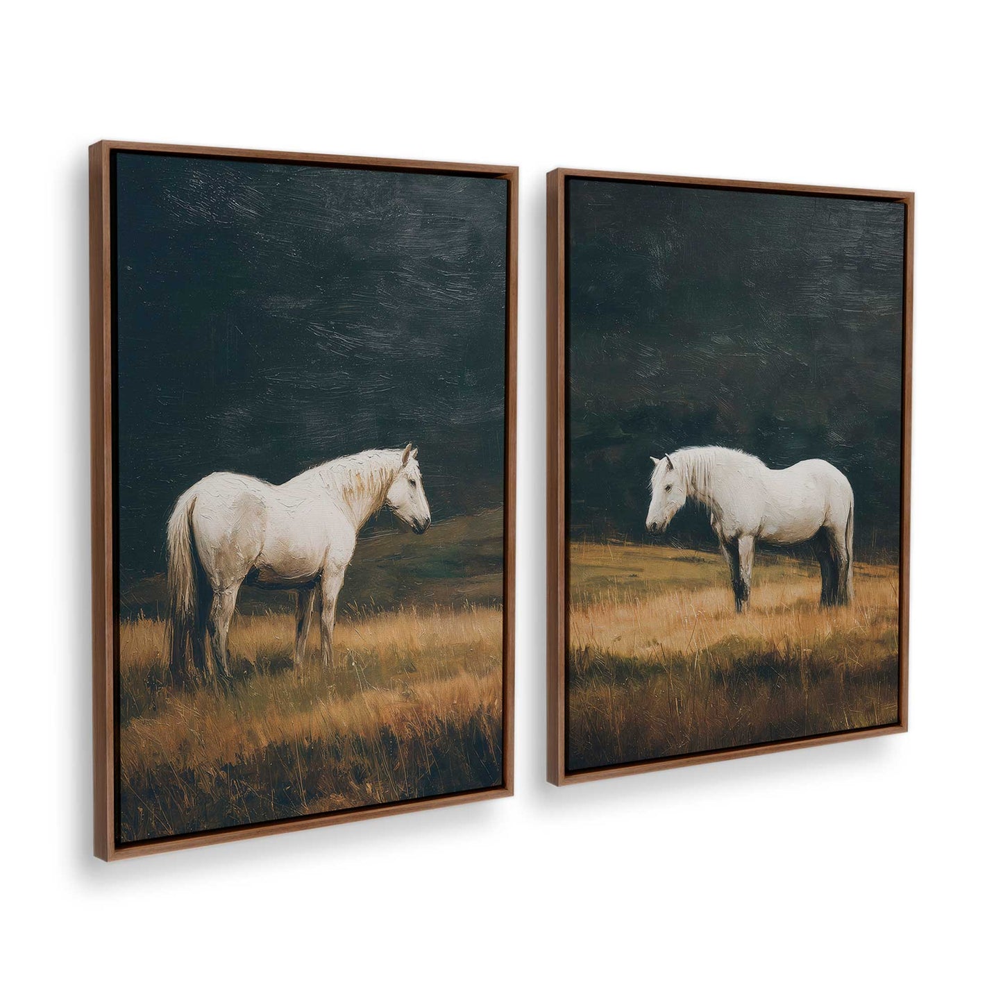 [Color:Walnut], Picture of art in a Walnut frame at an angle