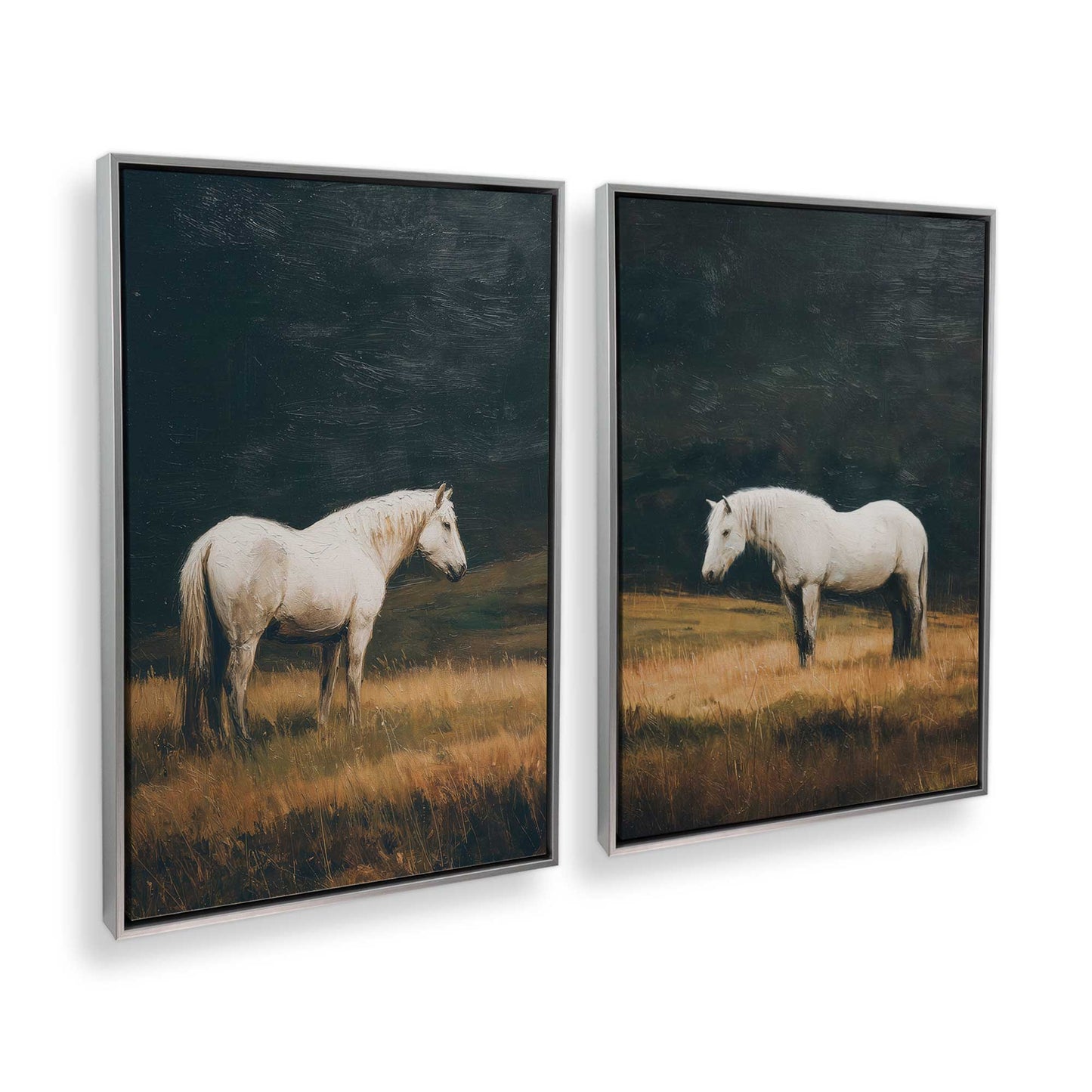 [Color:Polished Chrome], Picture of art in a Polished Chrome frame at an angle