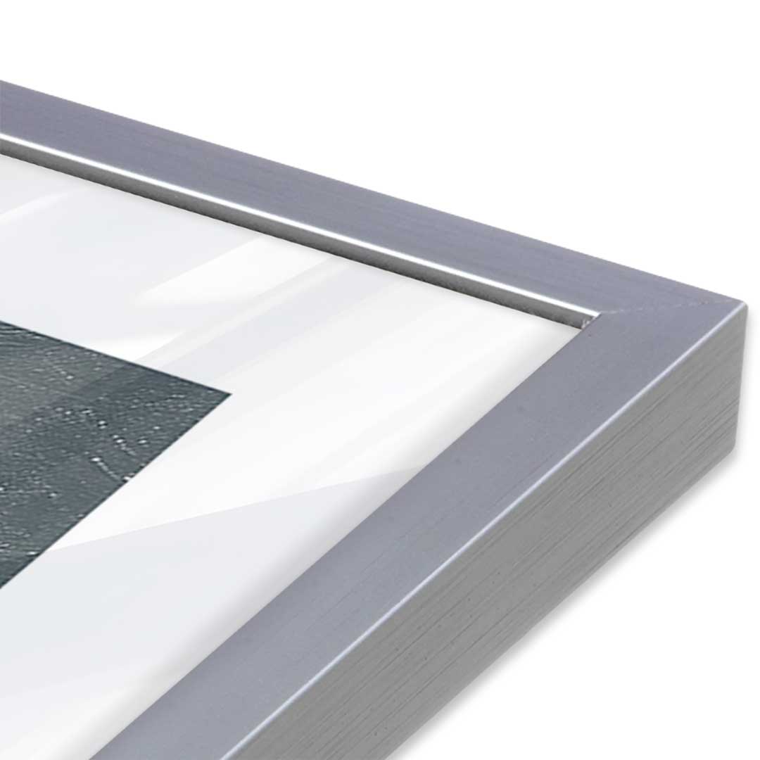 [Color:Polished Chrome], Picture of art in a Polished Chrome frame of the corner