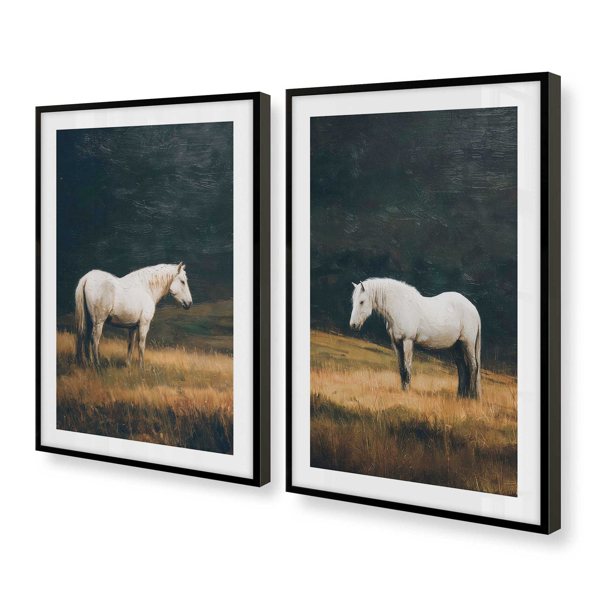 [Color:Satin Black], Picture of art in a Satin Black frame at an angle