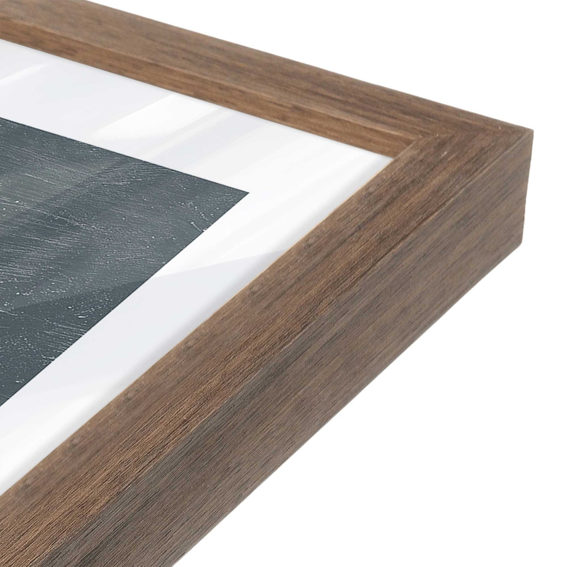 [Color:Walnut], Picture of art in a Walnut frame of the corner