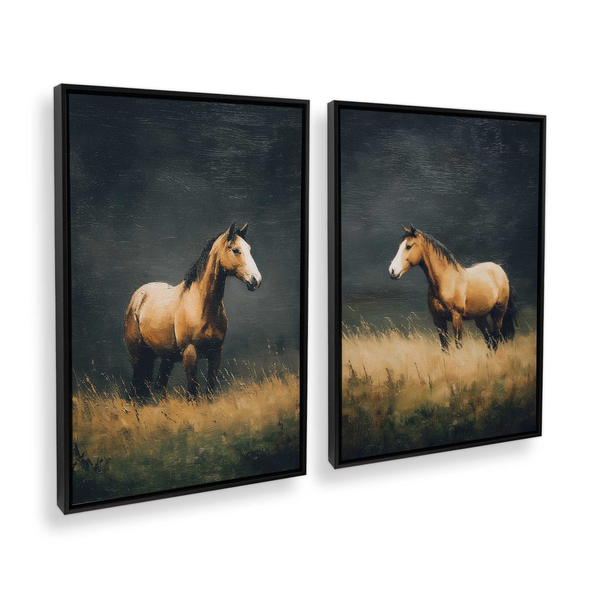 [Color:Satin Black], Picture of art in a Satin Black frame at an angle