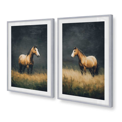 [Color:Polished Chrome], Picture of art in a Polished Chrome frame at an angle