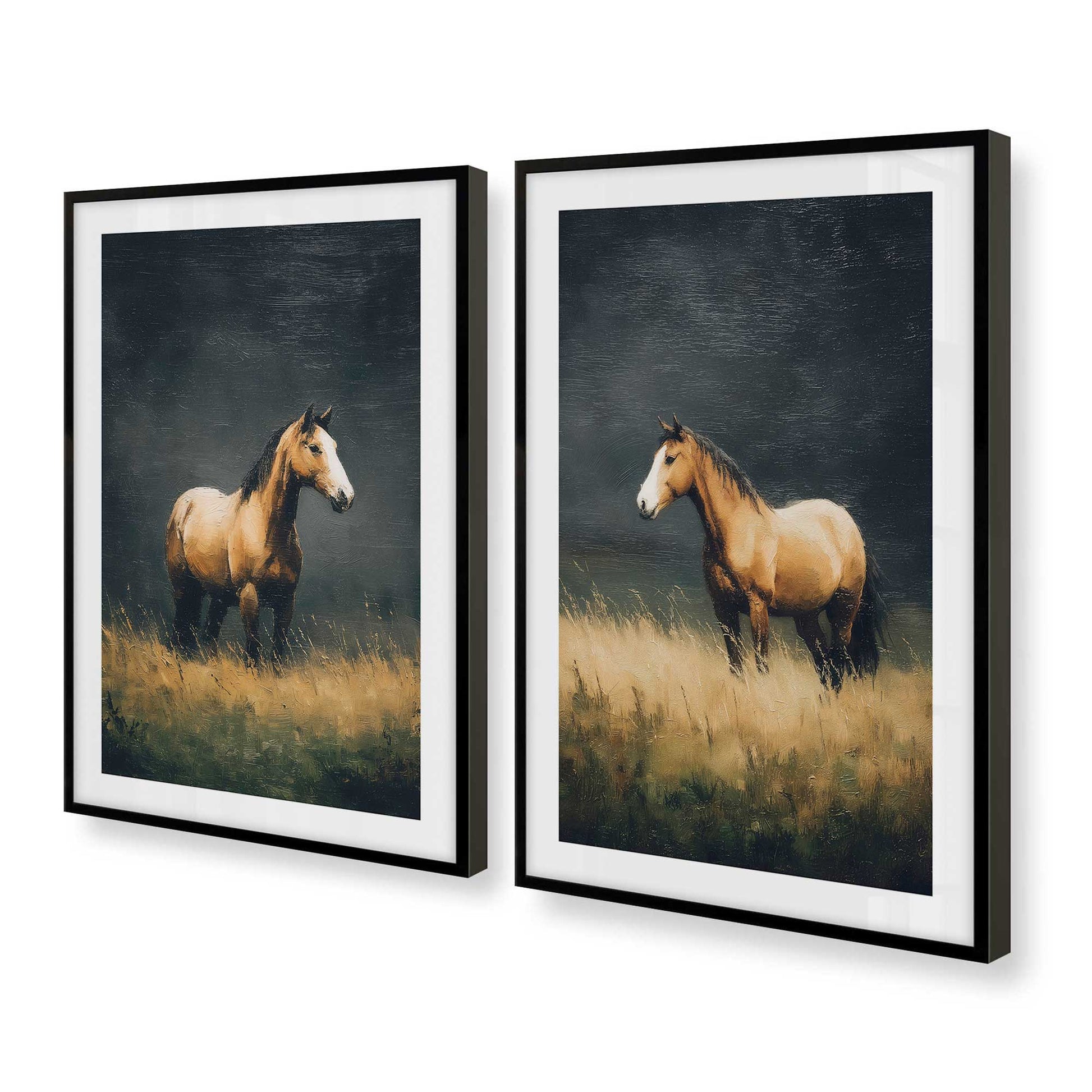 [Color:Satin Black], Picture of art in a Satin Black frame at an angle