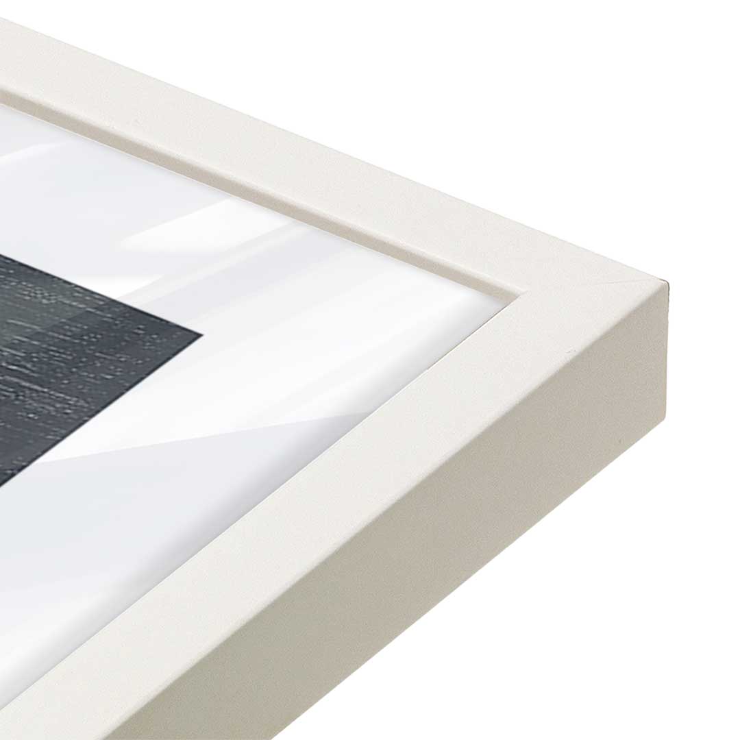 [Color:Opaque White], Picture of art in a Opaque White frame of the corner