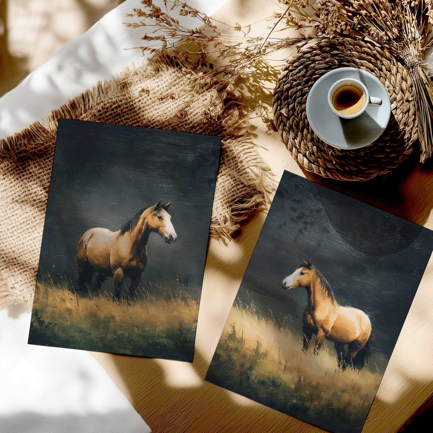 [color:Rolled Print], Picture in a room