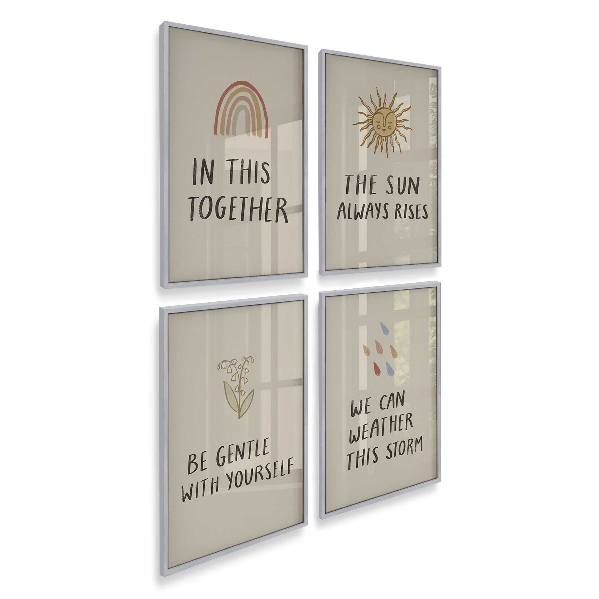 [Color:Polished Chrome], Picture of art in a Polished Chrome frame of the corner