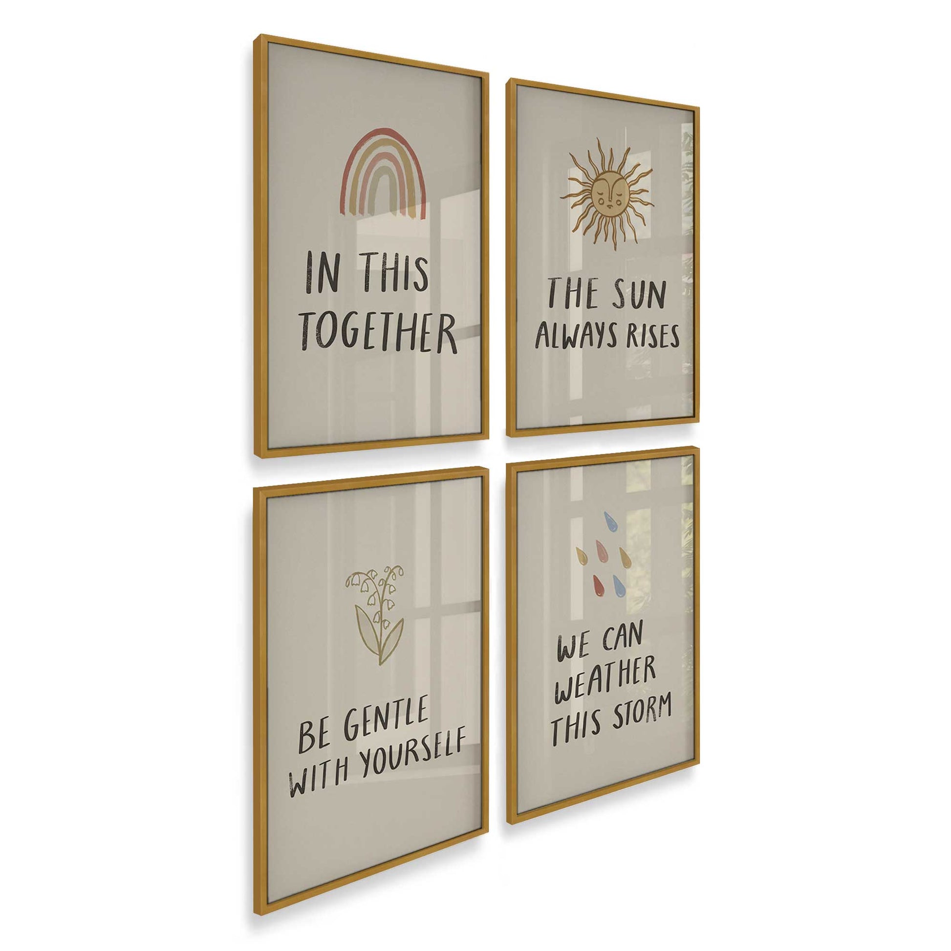 [Color:Polished Gold], Picture of art in a Polished Gold frame of the corner