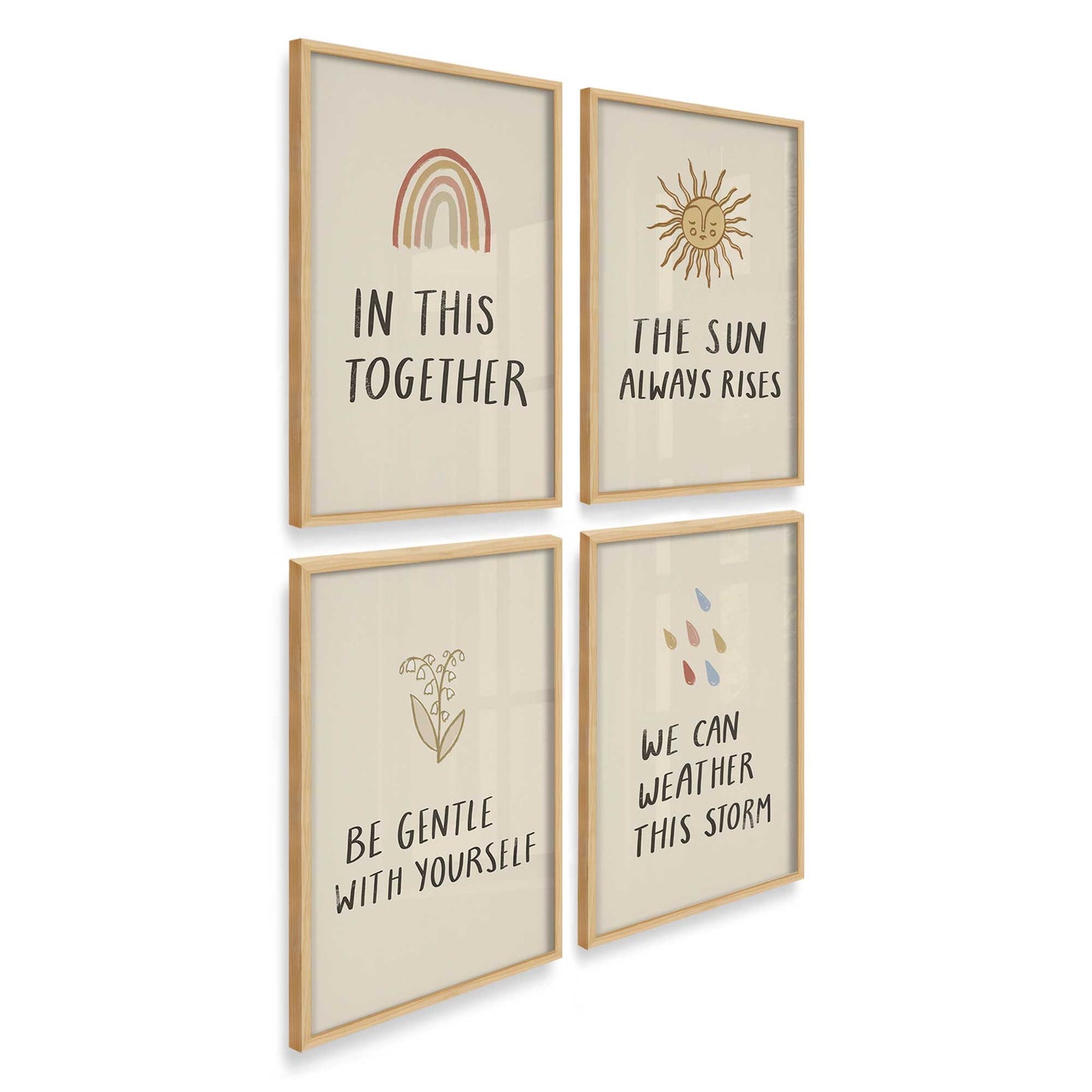 [Color:American Maple], Picture of art in an American Maple frame at an angle