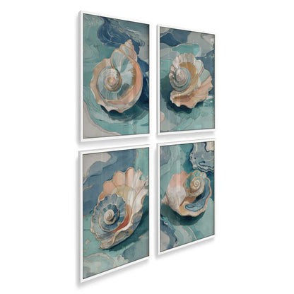 [Color:Opaque White], Picture of art in an Opaque White frame at an angle