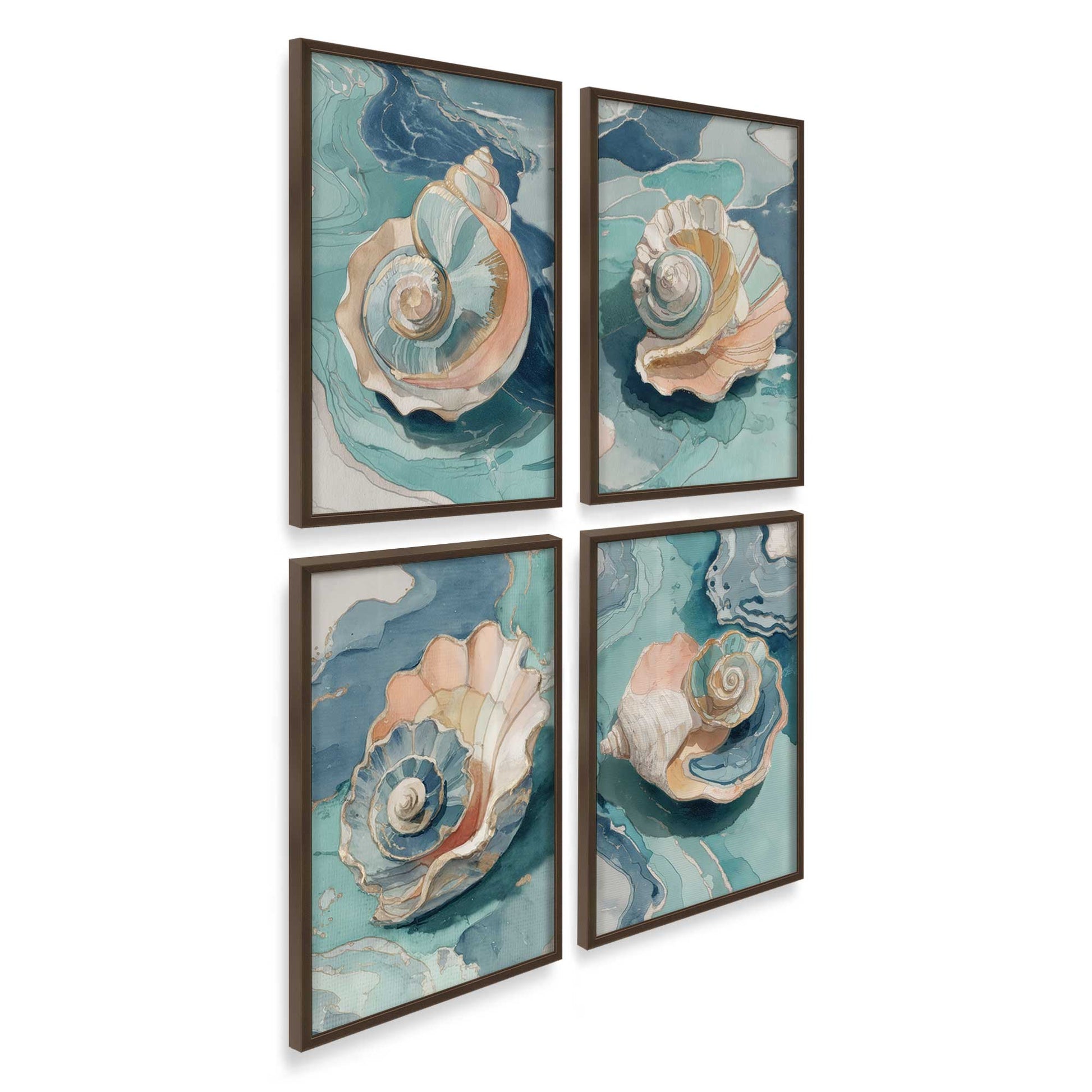 [Color:Belvinder Brown], Picture of art in a Belvinder Brown frame at an angle