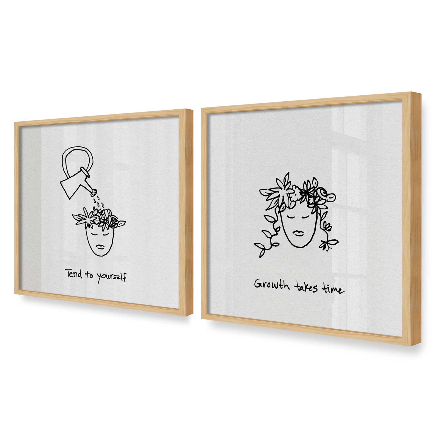 [Color:American Maple], Picture of art in an American Maple frame at an angle