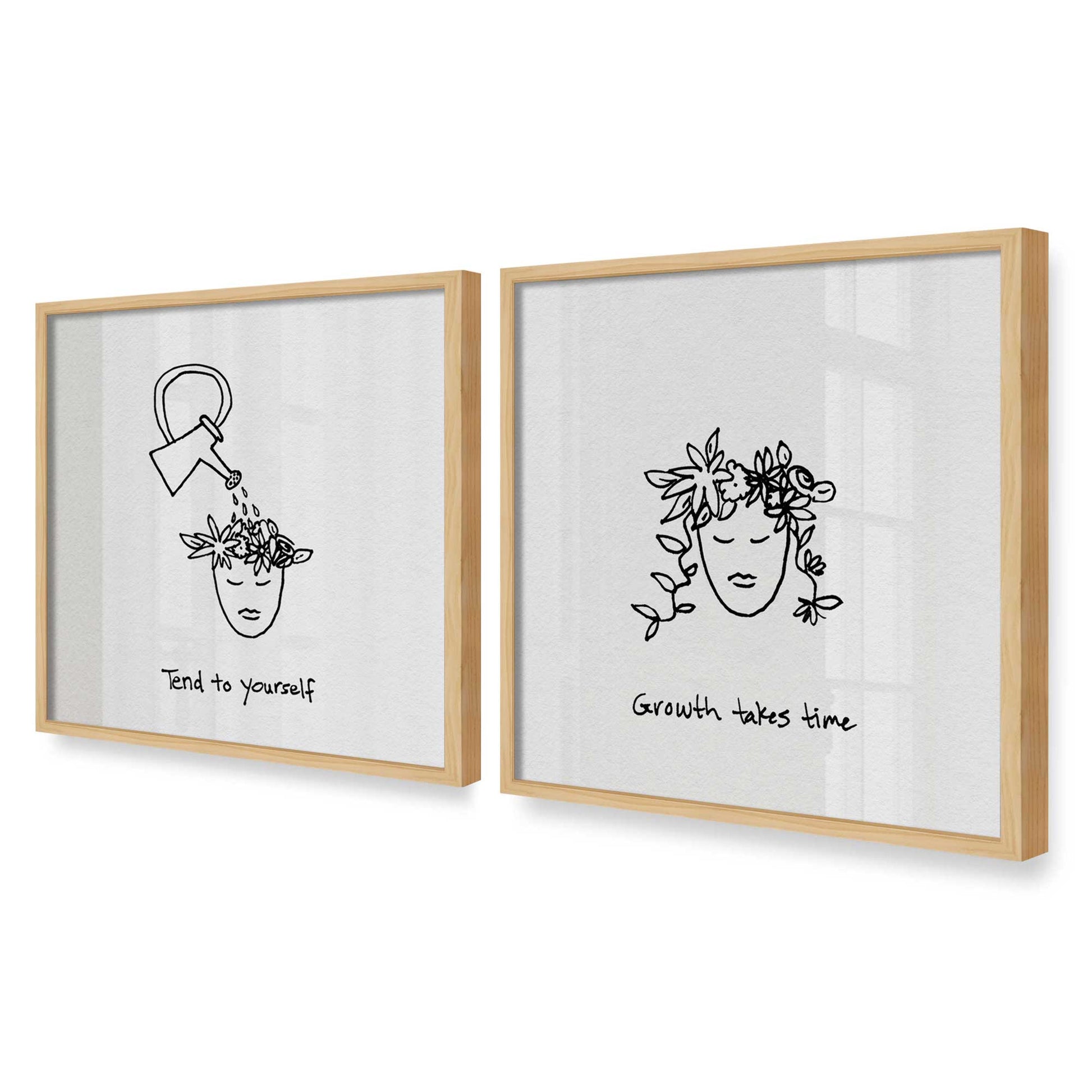 [Color:American Maple], Picture of art in an American Maple frame at an angle