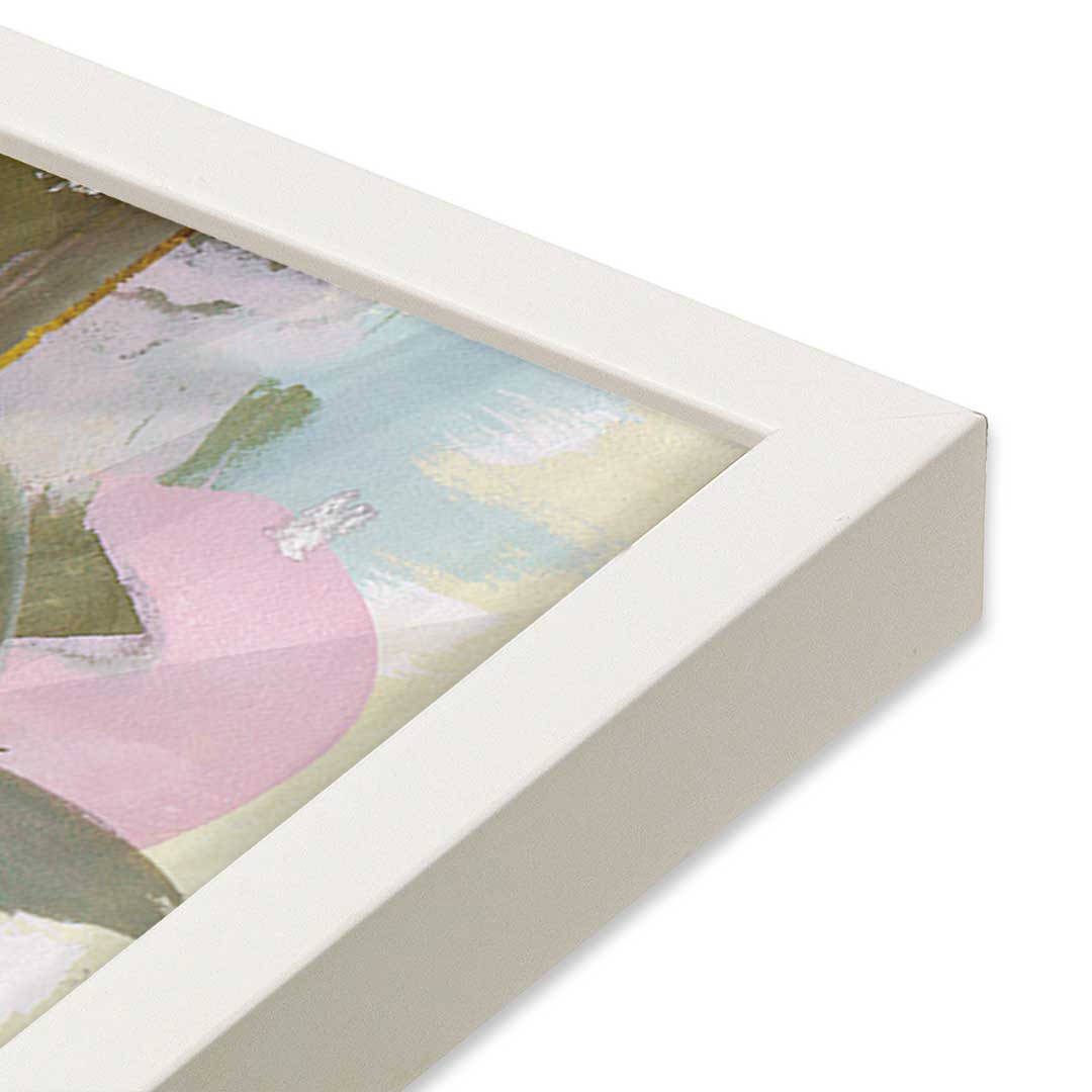 [Color:Opaque White], Picture of art in an Opaque White frame of the corner
