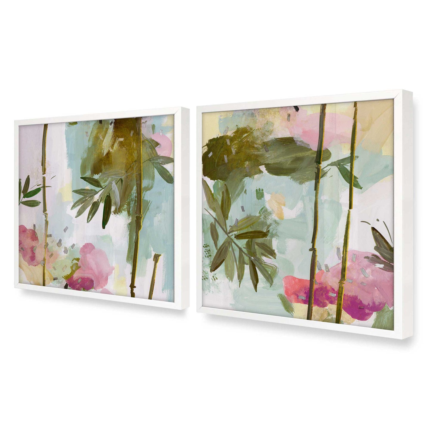 [Color:Opaque White], Picture of art in an Opaque White frame at an angle