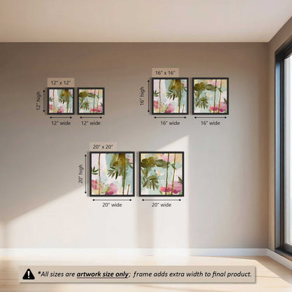 Blush Bamboo Breeze Set of 2 Art Prints