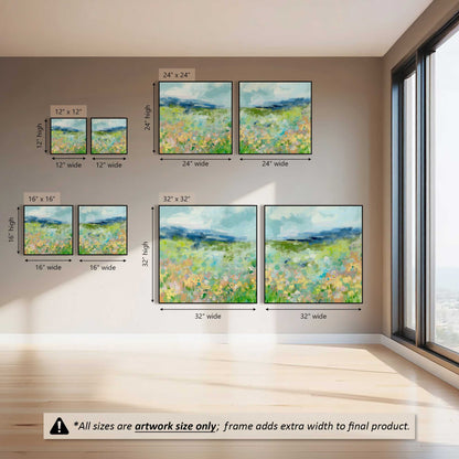 Fields of Happy, Set of 2 Canvas Prints