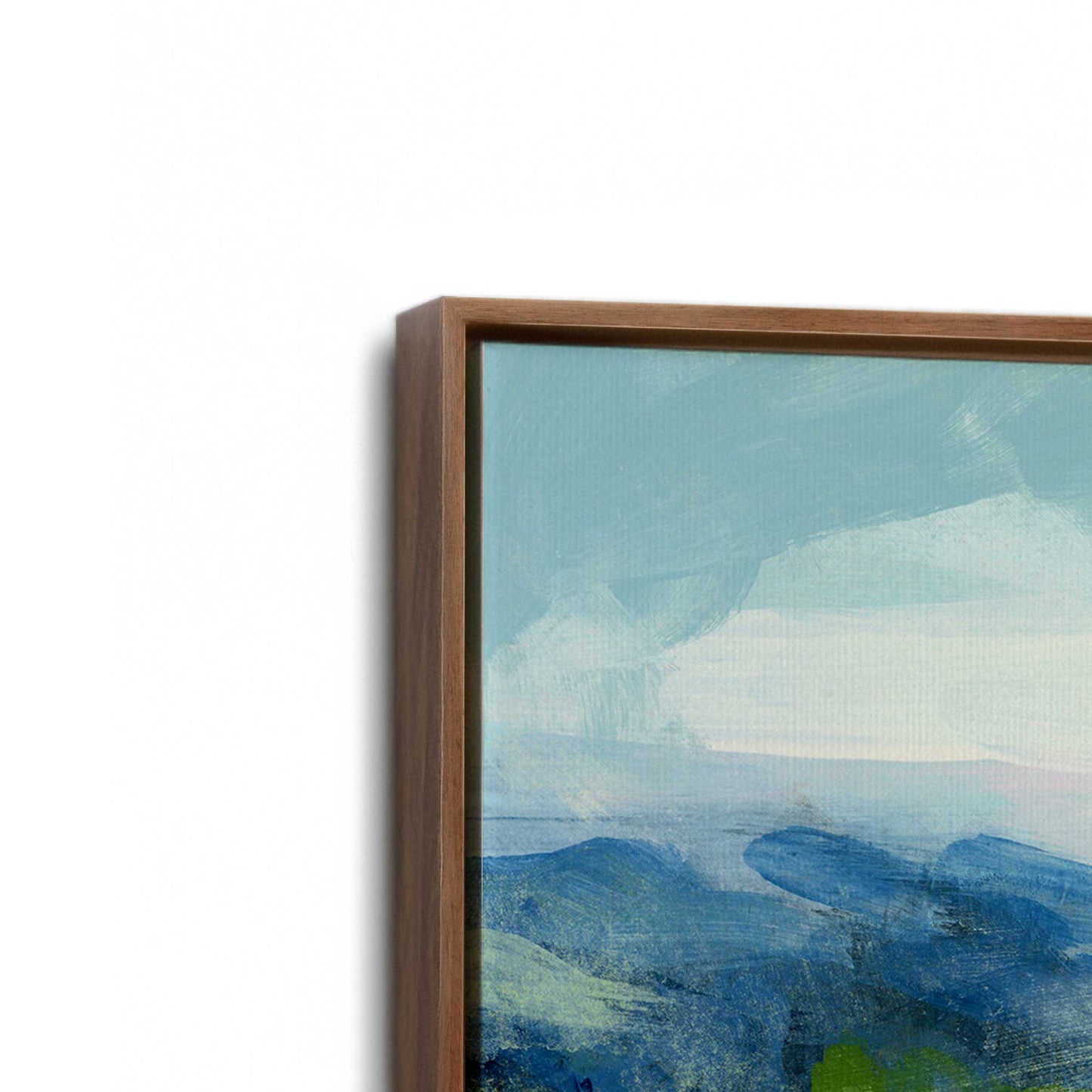 [Color:Walnut], Picture of art in a Walnut frame at an angle
