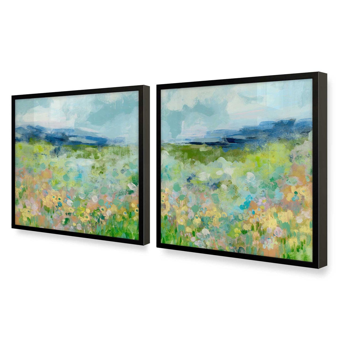 [Color:Satin Black], Picture of art in a Satin Black frame at an angle