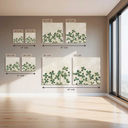 Lucky Leaf Parade, Set of 2 Canvas Prints