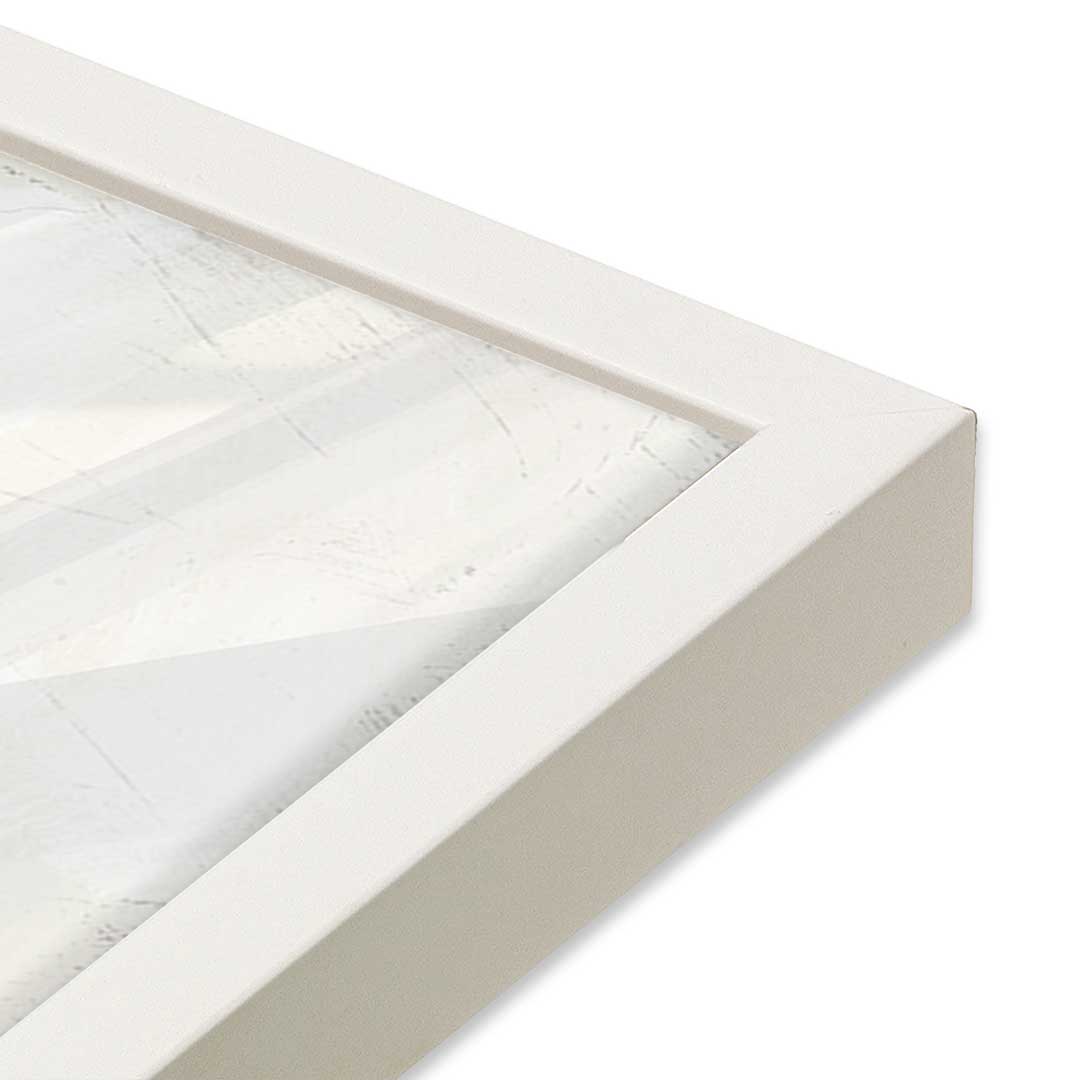 [Color:Opaque White], Picture of art in an Opaque White frame of the corner