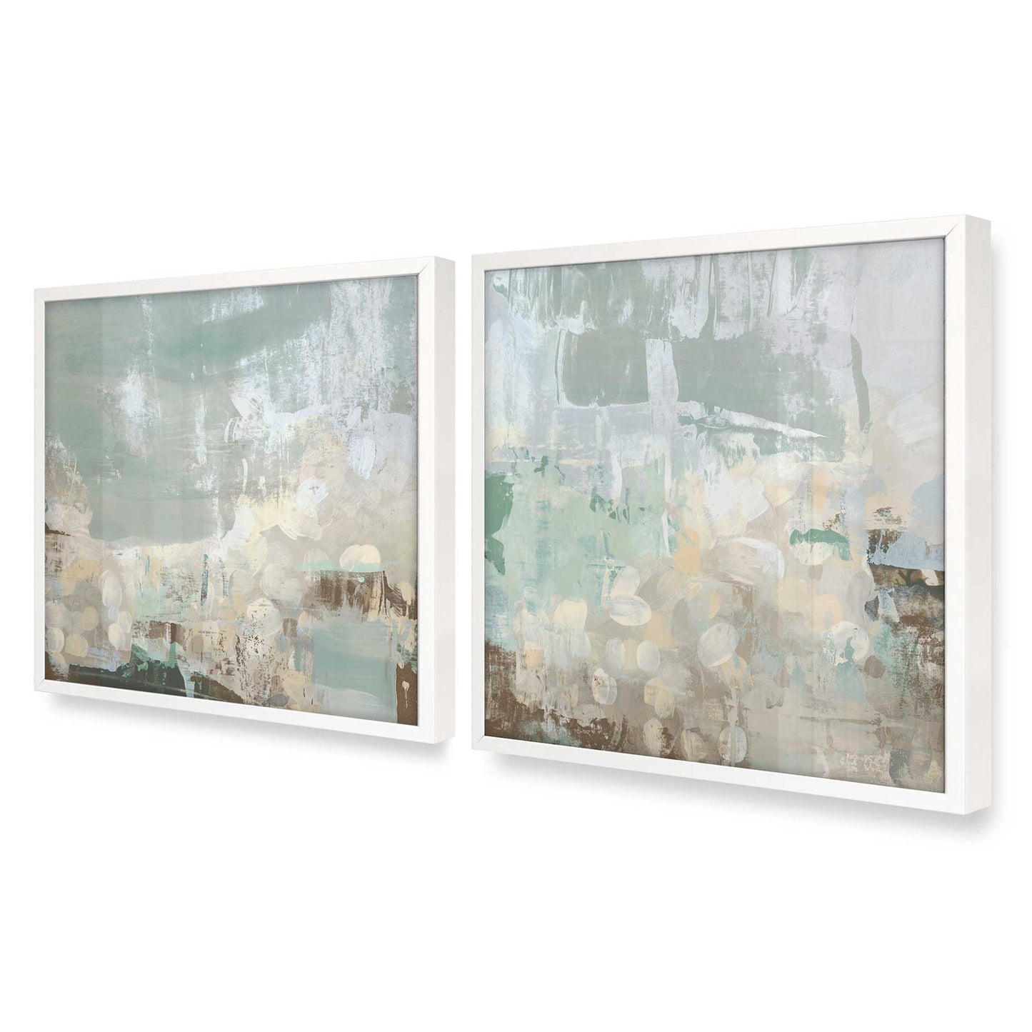 [Color:Opaque White], Picture of art in an Opaque White frame at an angle