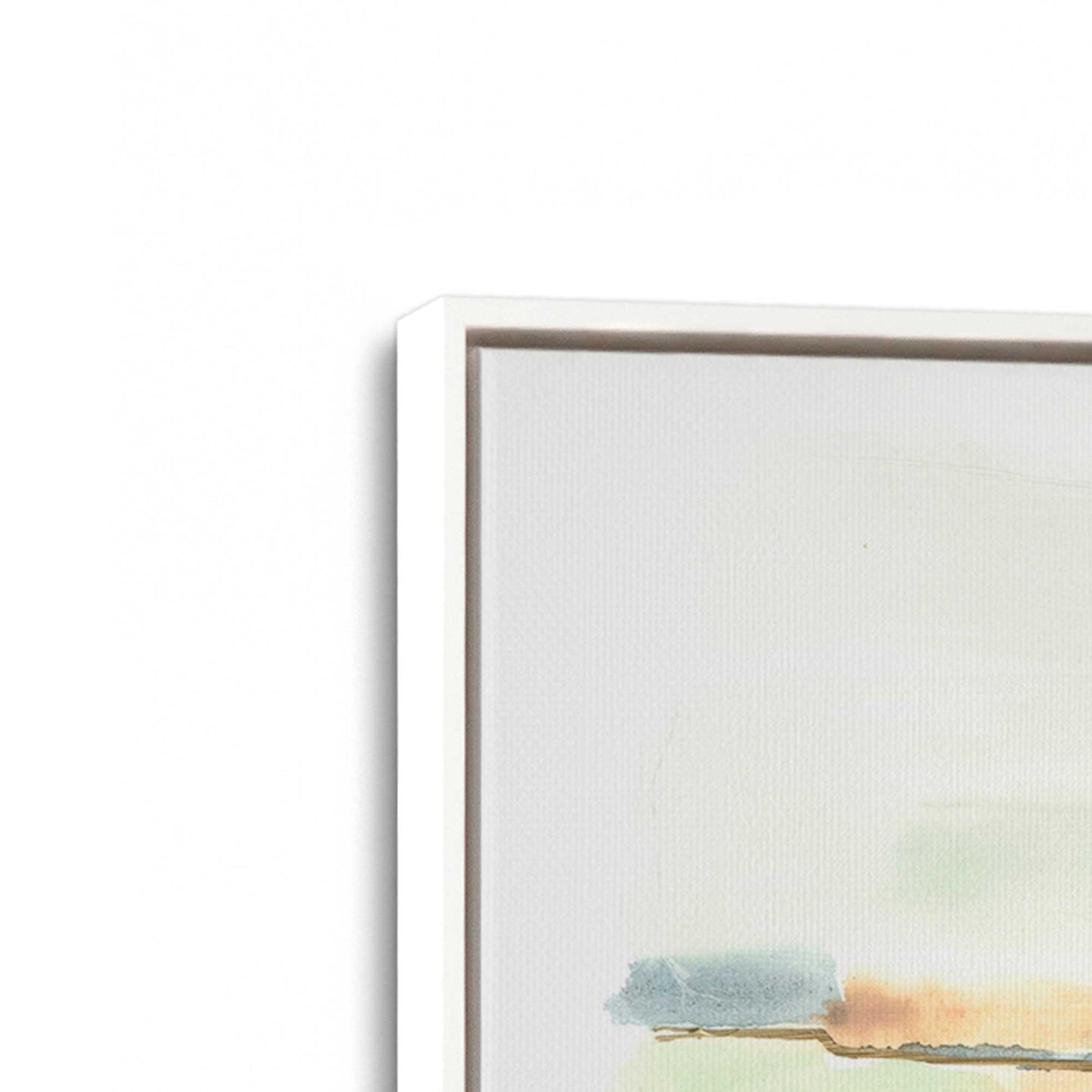 [Color:Opaque White], Picture of art in a White frame at an angle