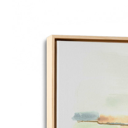 [Color:American Maple], Picture of art in a American Maple frame at an angle