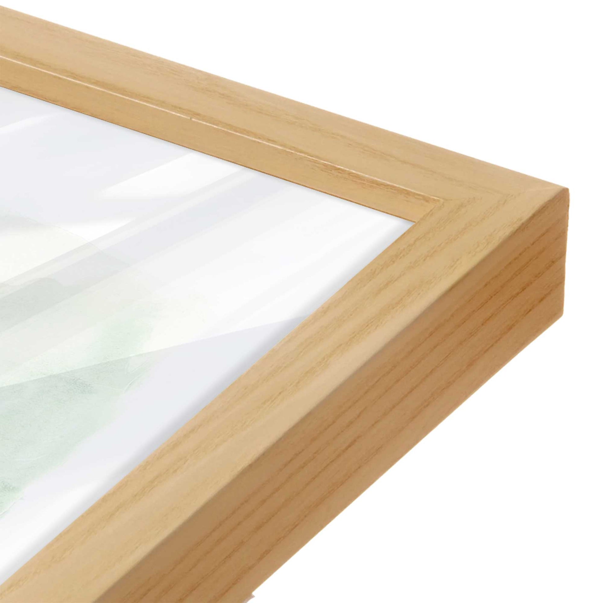 [Color:American Maple], Picture of art in a American Maple frame of the corner