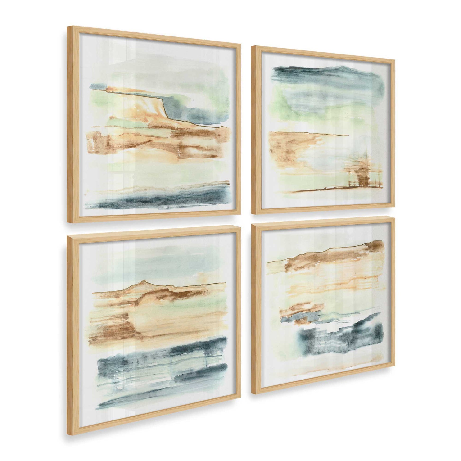 [Color:American Maple], Picture of art in a American Maple frame at an angle
