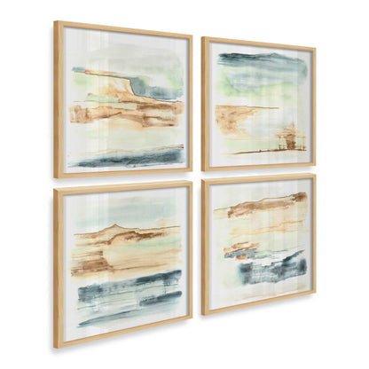 [Color:American Maple], Picture of art in a American Maple frame at an angle