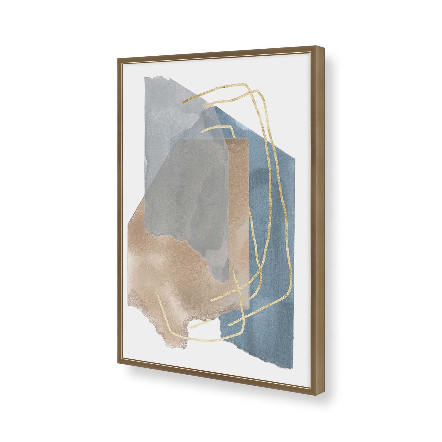 [Color:Brushed Gold], Picture of art in a Brushed Gold frame of the corner