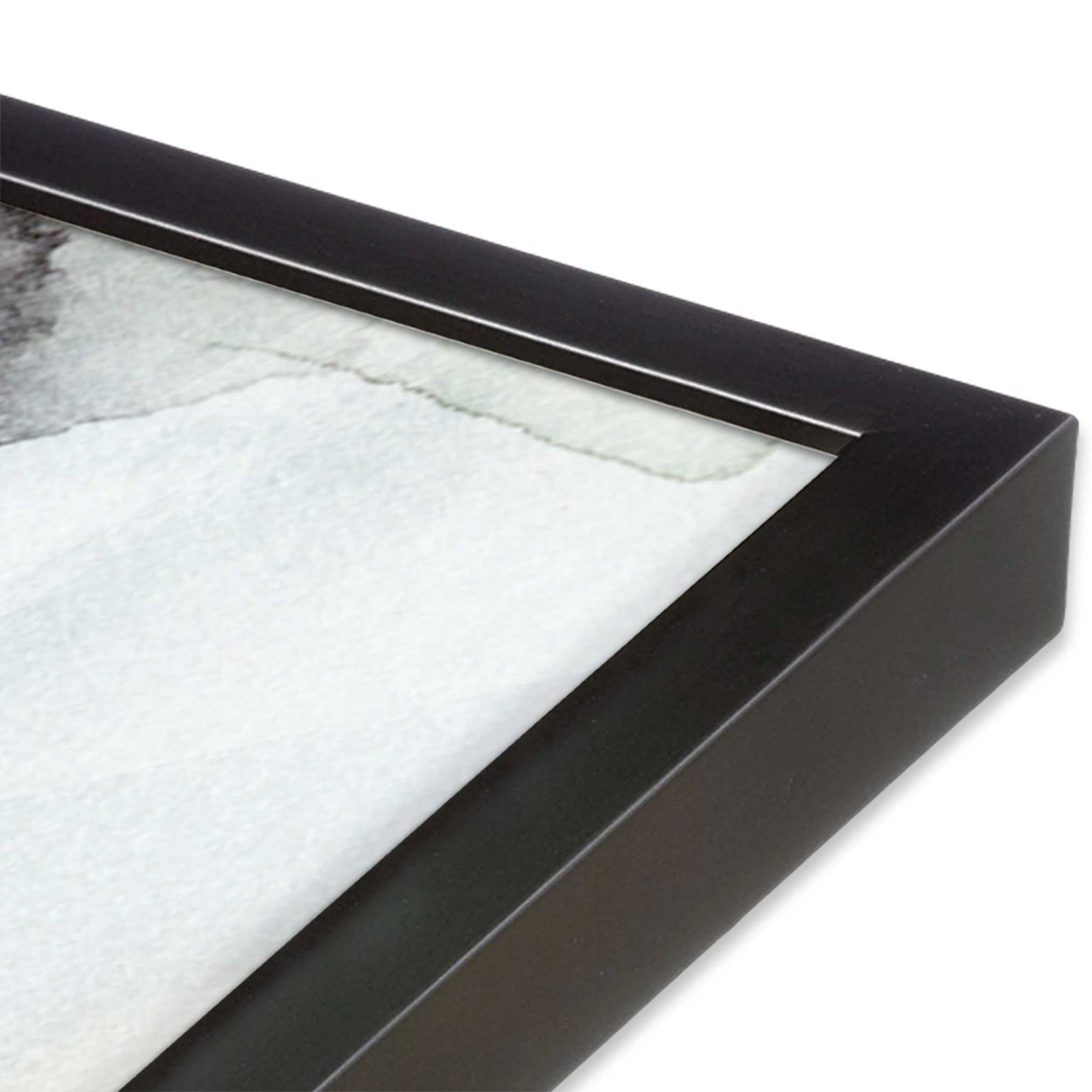[Color:Weathered Zinc], Picture of art in a Weathered Zinc frame at an angle