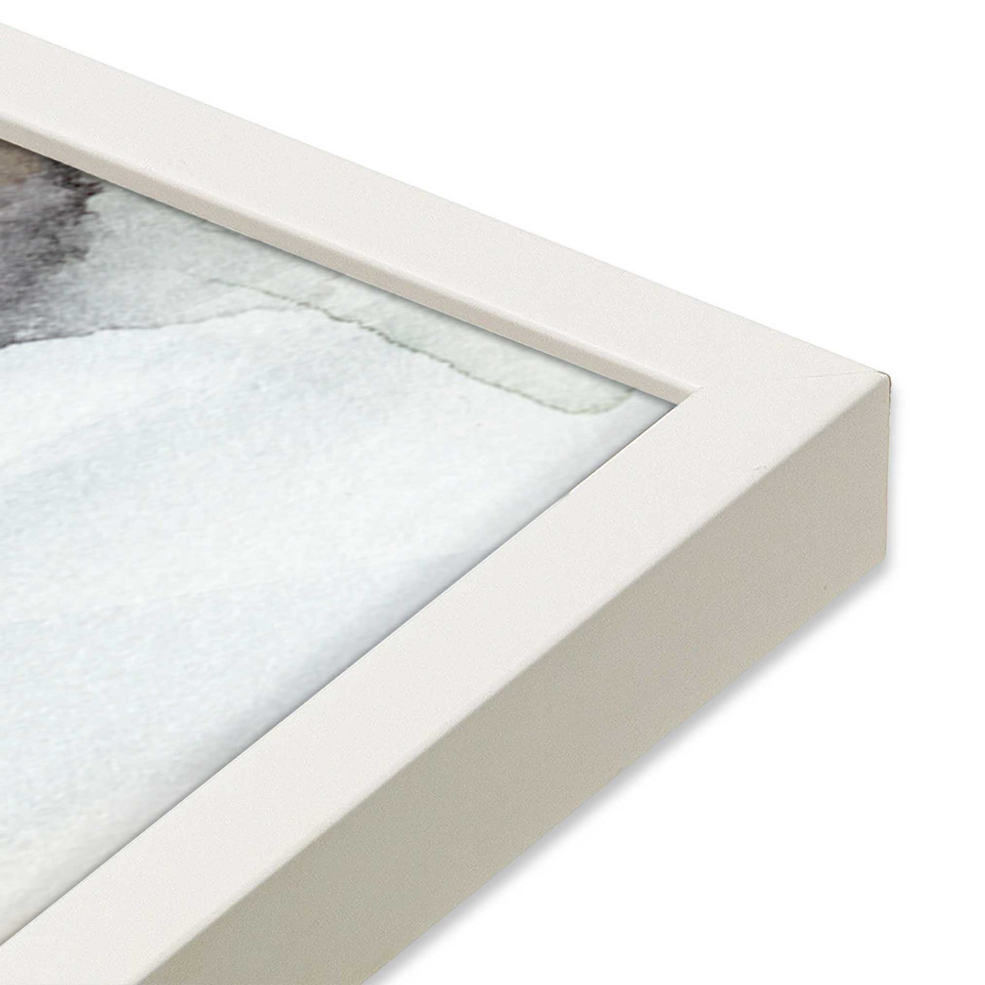 [Color:Opaque White], Picture of art in a Opaque White frame at an angle