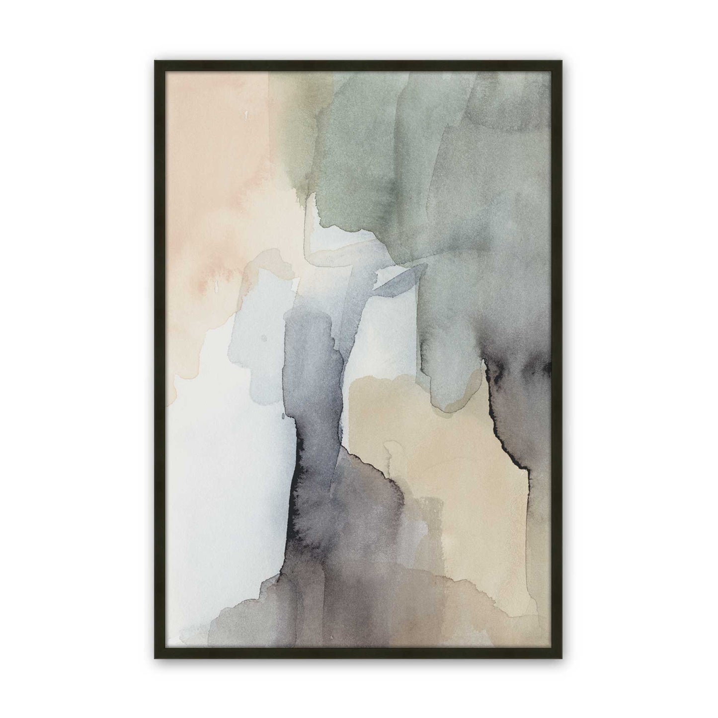 Organic Tones in Watercolor Set of 3 Art Prints