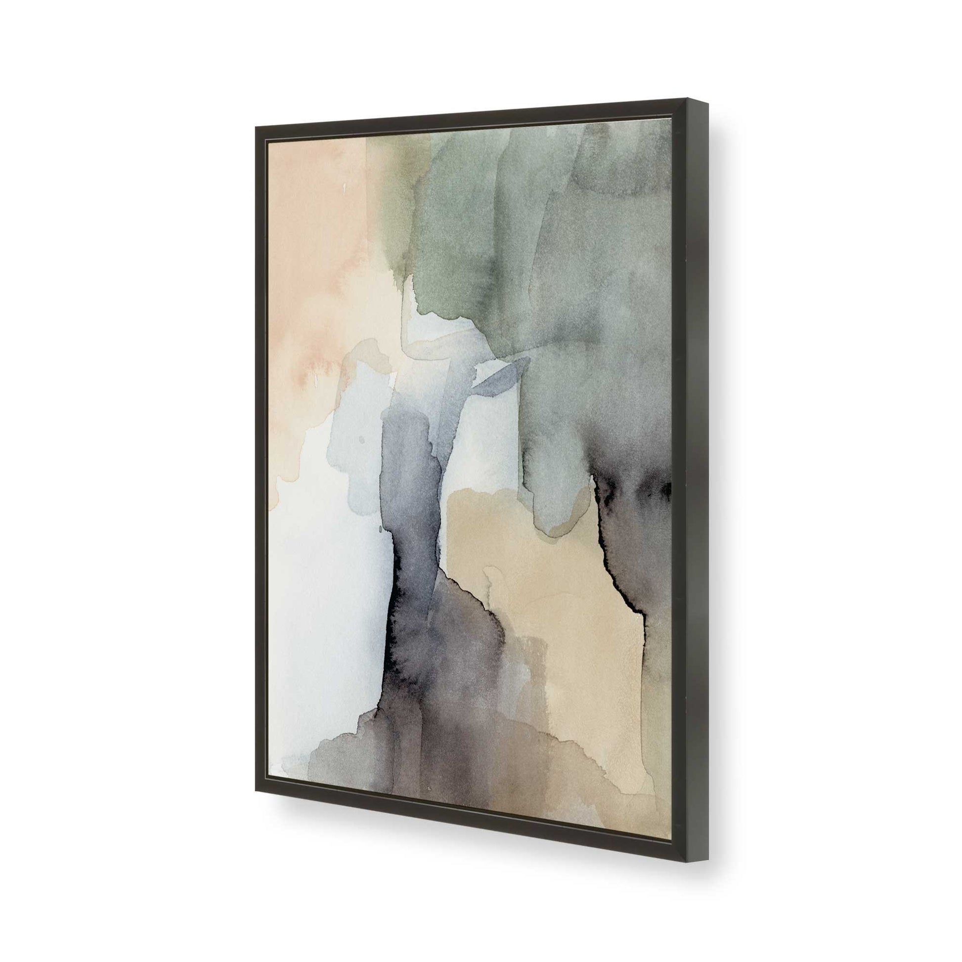 [Color:Satin Black], Picture of art in a Satin Black frame of the corner