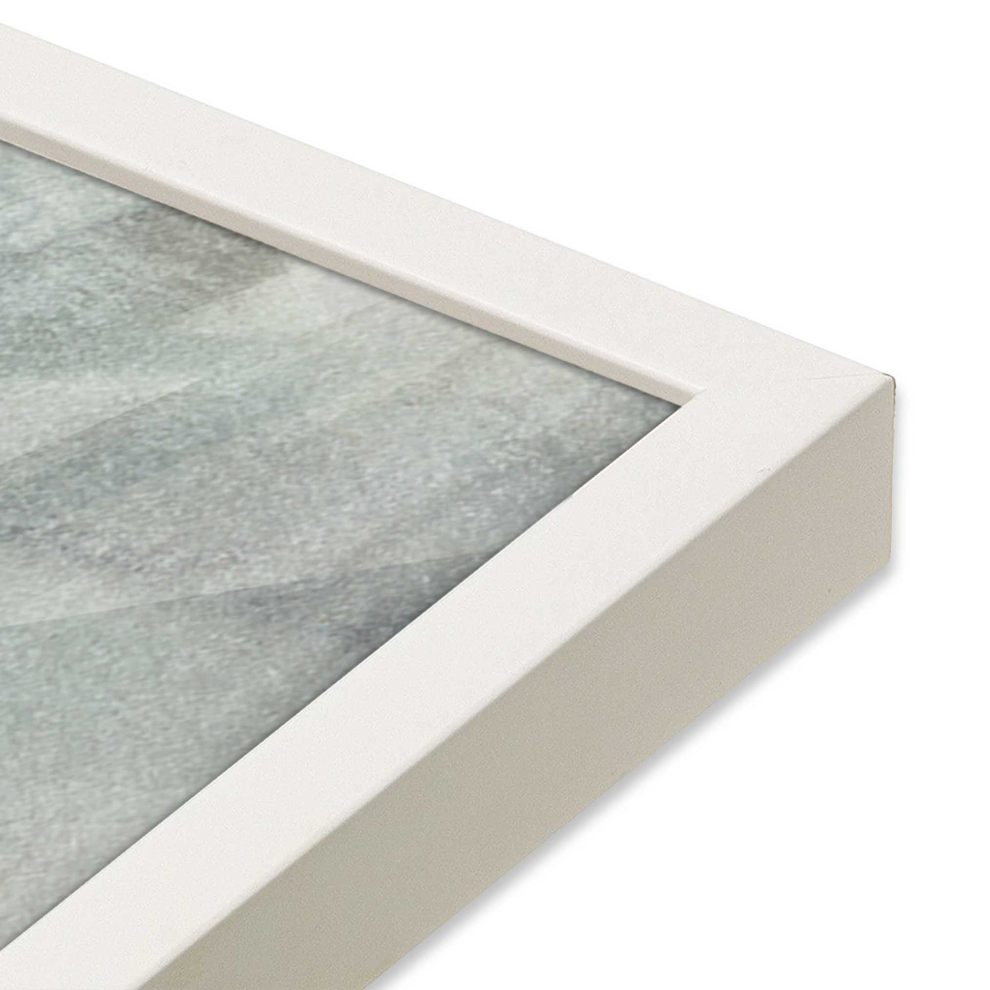 [Color:Opaque White], Picture of art in a Opaque White frame at an angle