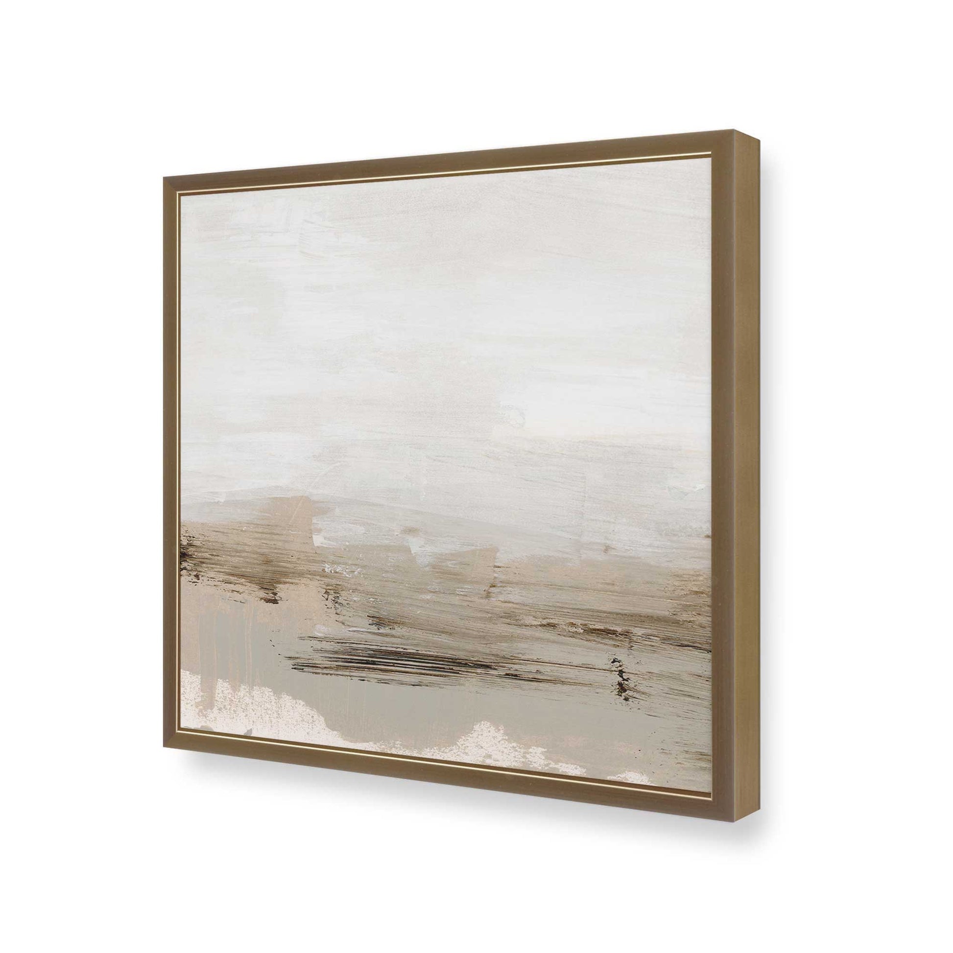 [Color:Brushed Gold], Picture of art in a Brushed Gold frame at an angle