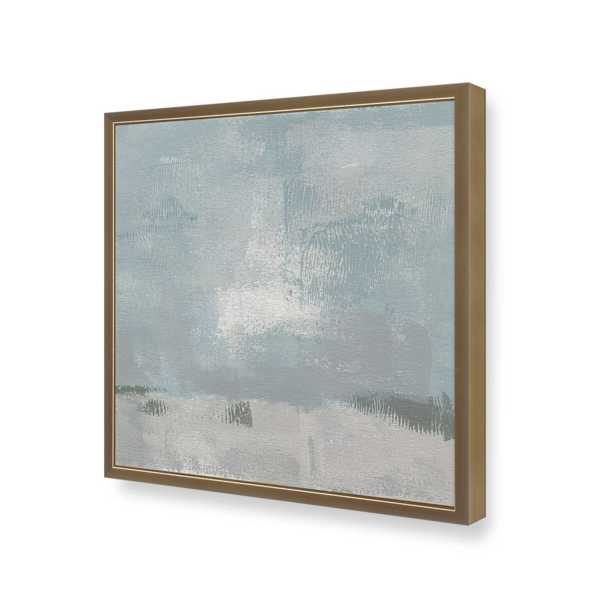 [Color:Brushed Gold], Picture of art in a Brushed Gold frame at an angle