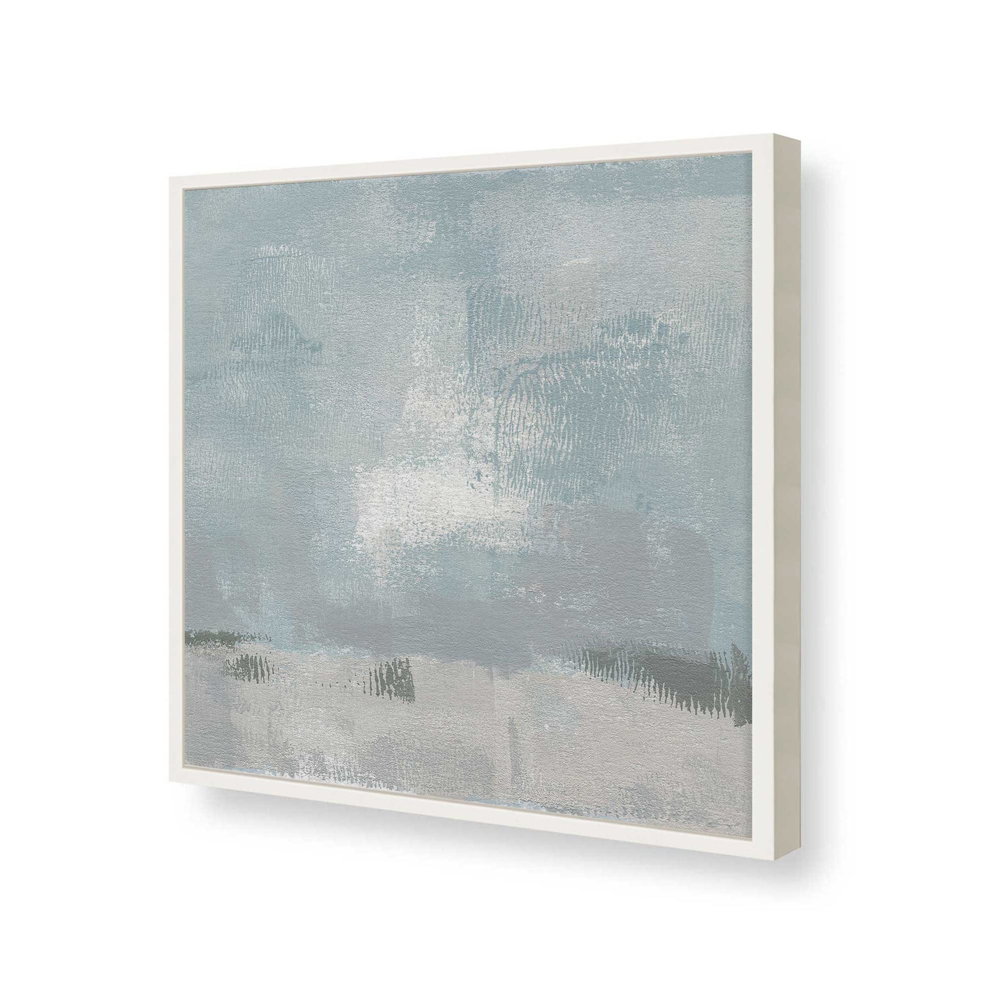 [Color:Opaque White], Picture of art in a Opaque White frame at an angle