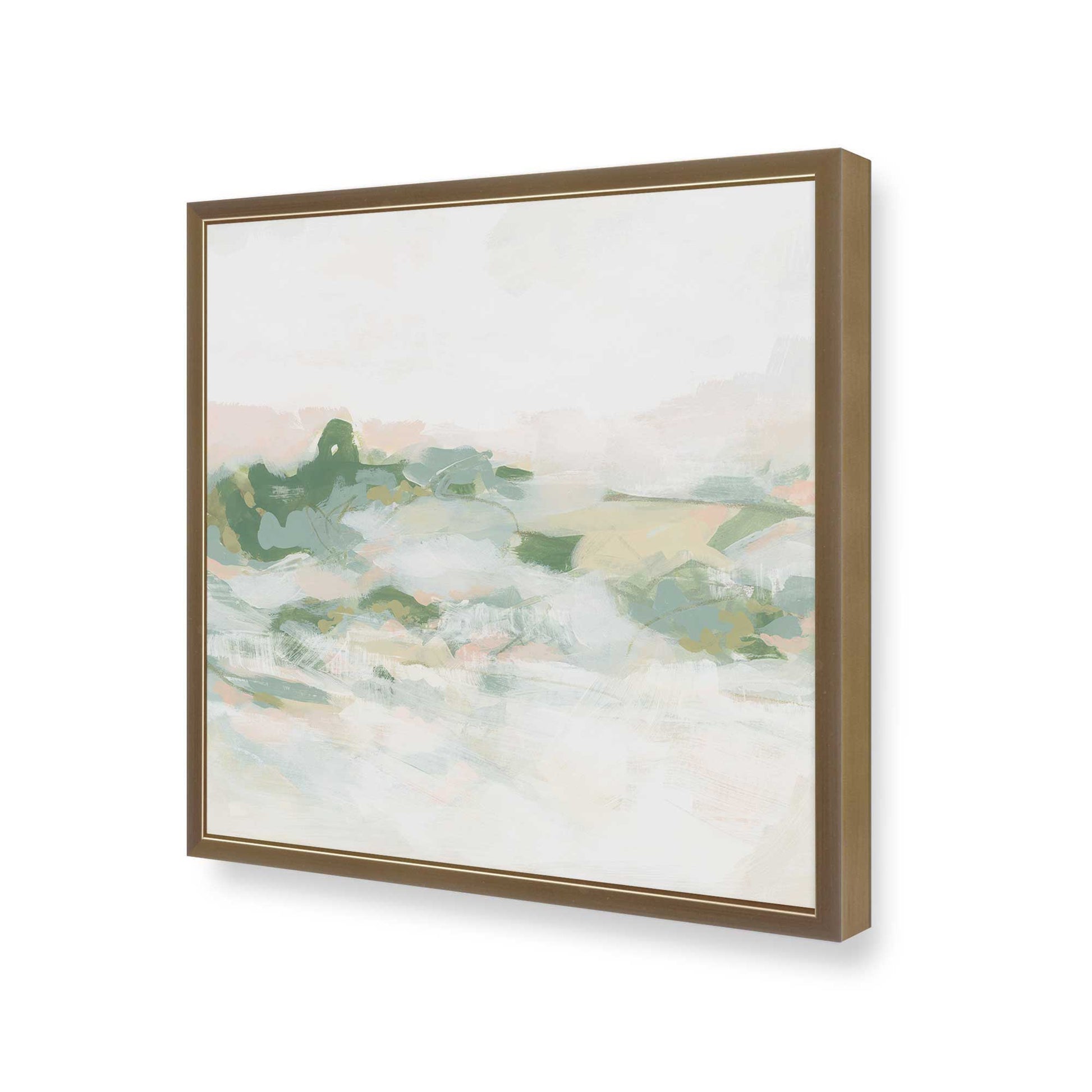 [Color:Brushed Gold], Picture of art in a Brushed Gold frame at an angle