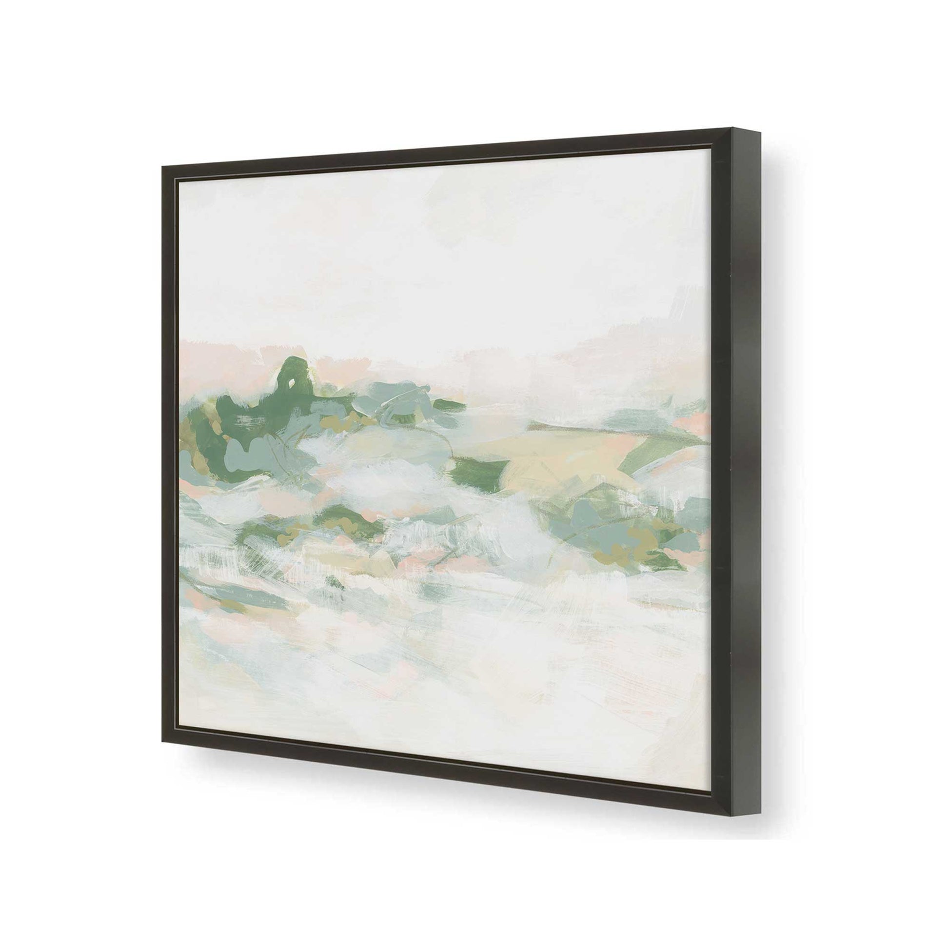[Color:Satin Black], Picture of art in a Satin Black frame at an angle