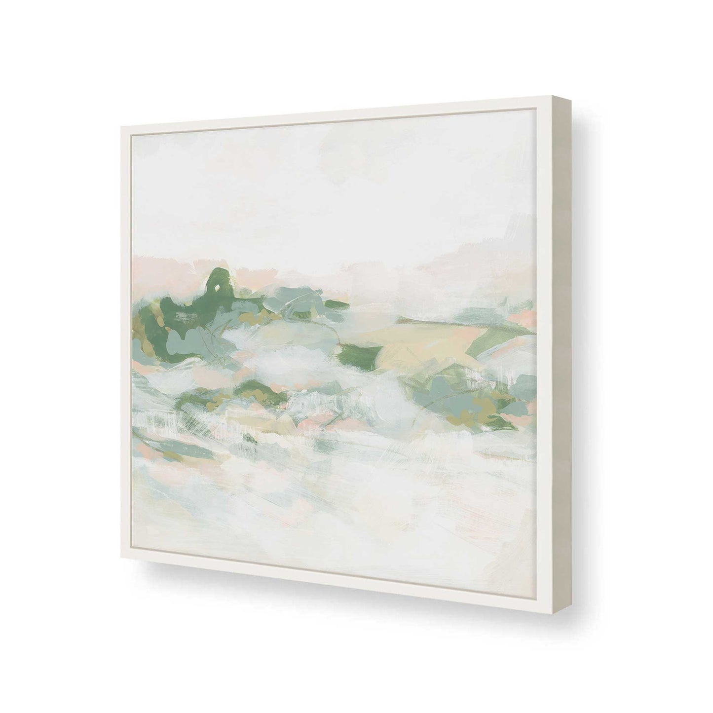 [Color:Opaque White], Picture of art in a Opaque White frame at an angle