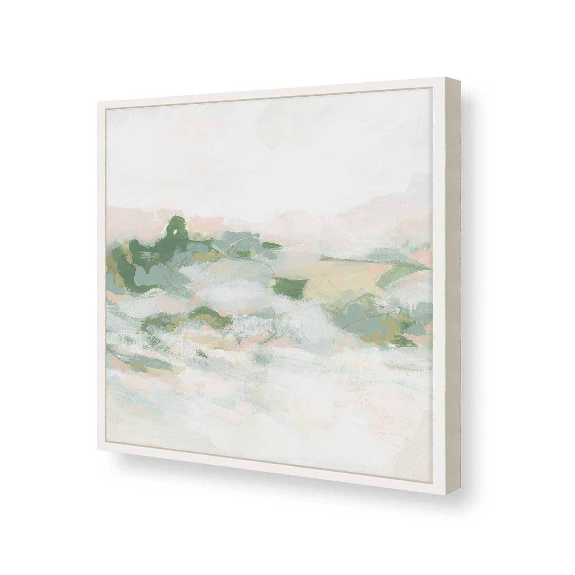 [Color:Opaque White], Picture of art in a Opaque White frame at an angle